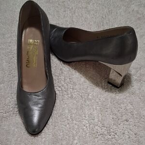Salvatore Ferragamo Elegant Gray Heels